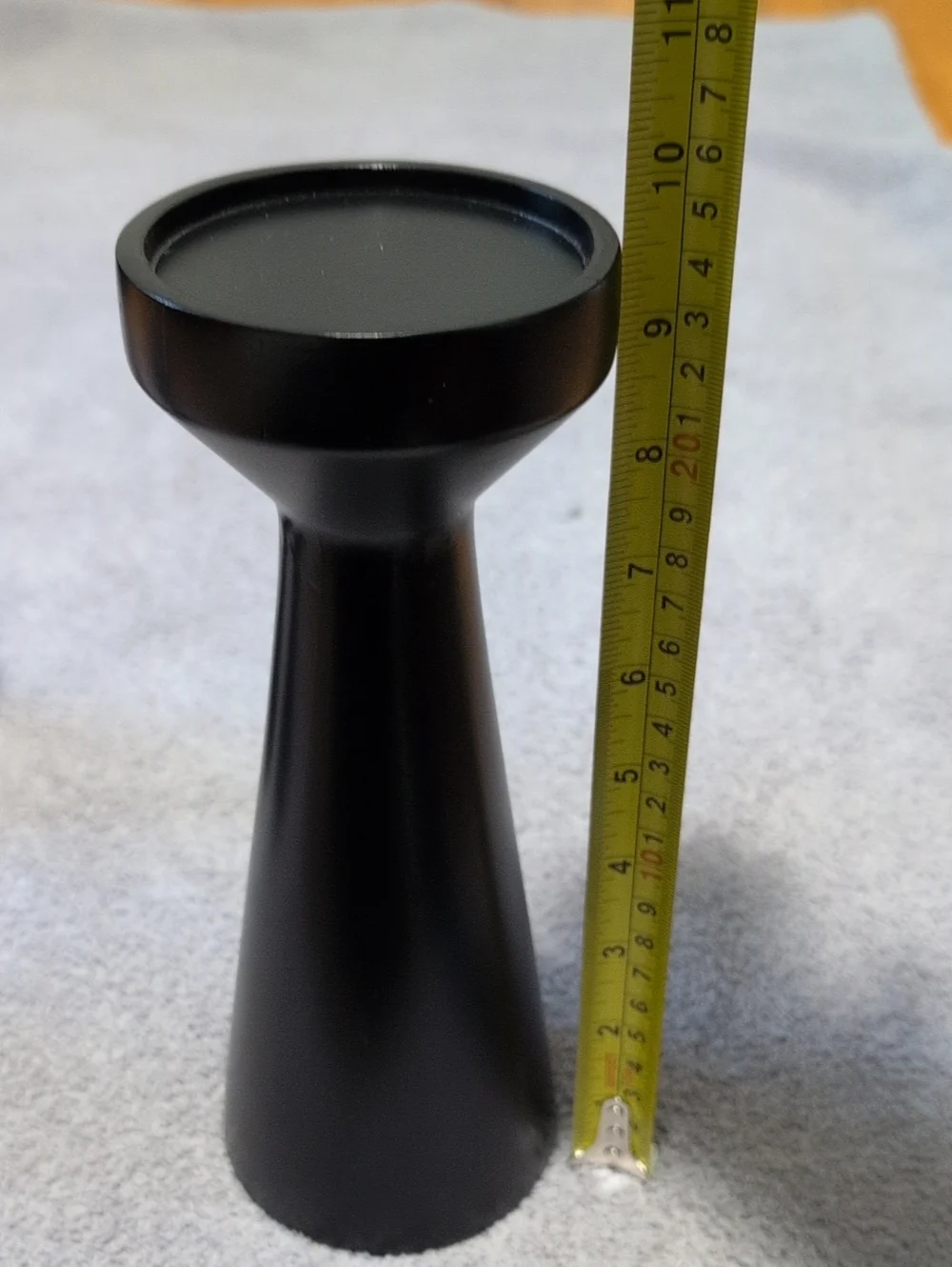 BirdRock Modern Black Flare Pedestal Candle Holders - Set of 3